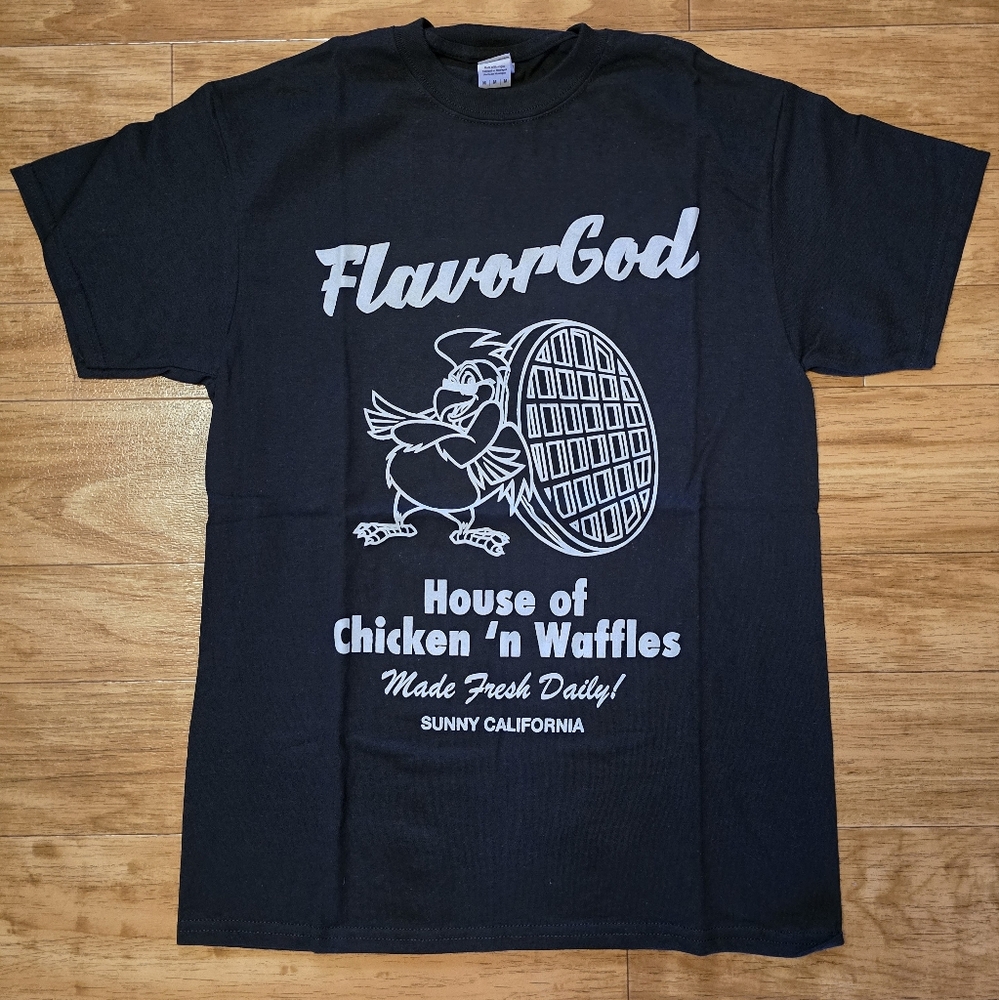 New!! Flavor God Seasoning Brand Logo T-SHIRT, Black Size Adult Medium